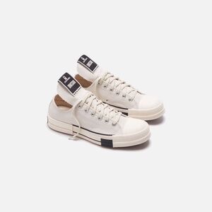 Converse DRKSHDW DRKSTAR Chuck 70 Low x Rick Owens Lily White 2022 Size 7.5 Mens